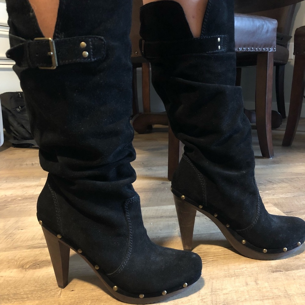 DSW Black Suede Boots